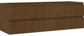 Mexen Rivel szafka łazienkowa podumywalkowa 140 cm, 2 szuflady, ryflowana , orzech - 91A20-14047-2-BFF86