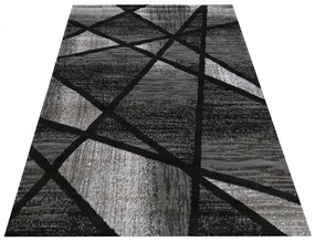 Czarno-szary geometryczny dywan L6-M13