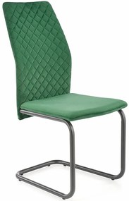 Nowoczesne zielone welurowe krzesło P6-G06