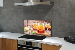 Szklany Panel Mrożona Herbata z Cytrusami