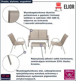 Beżowy komplet mebli ogrodowych T4-H64