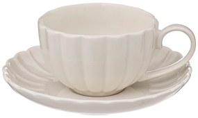 Porcelanowa filiżanka ze spodkiem ROMY, Ø 6 cm