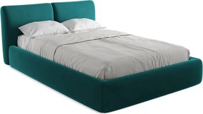 Łóżko 160 x 228 - z weluru - morski - HOKU