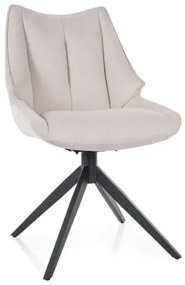 Krzesło tapicerowane CODA BREGO jasny beż obrotowe SIGNAL