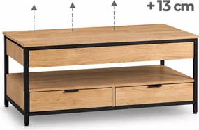 Ławostół rozkładany Notis podnoszony blat 100cm dąb loft