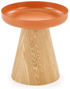 GINA Ława Stolik kawowy Cynamonowy Skandynawski fi.40 cm Okrągły Naturalny