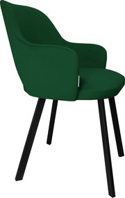 Krzesło Milano tkanina Welur noga metalowa : Kolor nogi - Czarna profil, Kolor tkaniny - VELVET - MG25, Typ siedziska - Siedzisko obrotowe 360°