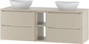 Kaszmirowy Zestaw do Łazienki 140cm Szafka Regał Blat Umywalka Etna