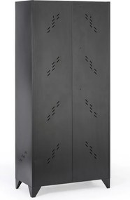 Metalowa szafa wielofunkcyjna, 1930 x 860 x 420 mm, czarny