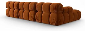 Pomarańczowa aksamitna sofa 285 cm Bellis – Micadoni Home