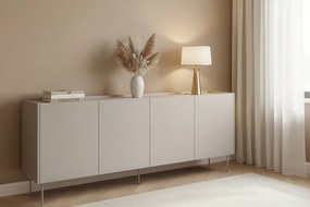 Komoda Desin 220 cm z metalowymi nogami - kaszmir / dąb nagano