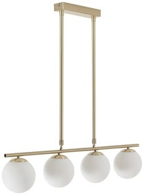 Lampa sufitowa w biało-złotym kolorze ze szklanym kloszem ø 14 cm Mahala – Kave Home