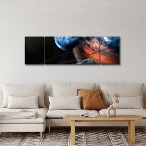 Obraz planety w kosmosie (170x50 cm)