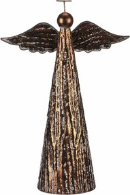 Świąteczna metalowa dekoracja do postawienia Anioł, rozmiar XL, miedziany