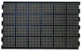 Mata gumowa przemysłowa, antyzmęczeniowa, 90 x 150 cm, czarna