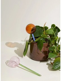 Niebiesko-brązowa szklana kula do podlewania Flora – Hübsch
