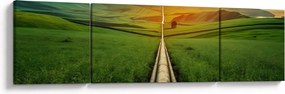 Obraz - Wschód słońca nad doliną (170x50 cm)