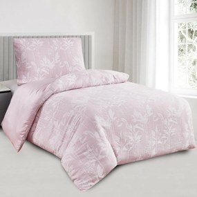 Pościel żakardowa Alabama różowa, 140 x 200 cm, 70 x 90 cm