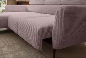 Narożnik ALISSON S/MINI Lewostronny z elektrycznym wysuwem w tkaninie POSO 100 WERSAL