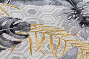 Dywan zewnętrzny Flair Liście szaro-zielone 80 cm x 165 cm