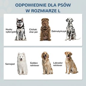 PawHut Podwyższona stacja żywieniowa dla dużych psów, 2 miski ze stali nierdzewnej, przestrzeń do przechowywania, 35,5x60x30 cm, Biały