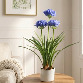 Sztuczny kwiat w doniczce Agapant, 50 x 80 cm