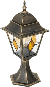 Antyczna latarnia ogrodowa w kolorze starego złota 45 cm - Antigua