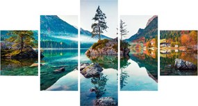 Obraz - Jezioro Hintersee, Alpy Bawarskie, Austria (125x70 cm)
