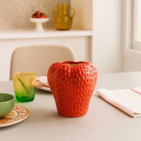 Ceramiczny wazon truskawka MUZ, 16 cm