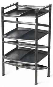 Szafka na buty 6 półek Black 52 x 34 x 91 cm