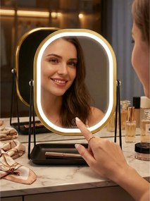 Lusterko Do Makijażu PREMIUM METALOWE Kosmetyczne PODŚWIETLANE LED | VOLAN
