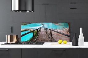 Panel Szklany Schody Prowadzące Do Jeziora