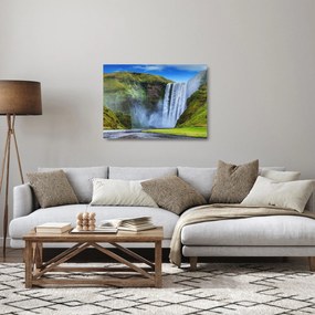 Obraz na szkle - Wodospad Seljalandsfoss (70x50 cm)