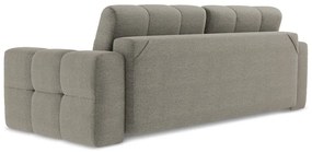 Ciemnoszara rozkładana sofa z materiału bouclé 255 cm Milu – Makamii