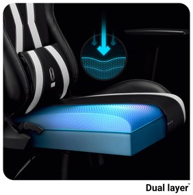 Fotel gamingowy Diablo X-Horn 2.0 King Size, czarno-biały
