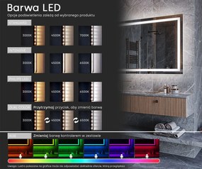 Lustro Okrągłe do Sypialni Podświetlane LED L76