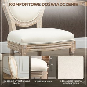 HOMCOM Zestaw 2 Krzeseł do Jadalni - Szare Krzesła Aksamitne z Pikowaniem i Drewnianymi Nogami. Klasyczny Design i Komfort | Aosom PL