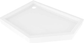 Mexen Flow+ brodzik pięciokątny lewy 100 x 90 cm, biały połysk - 46P109010LH