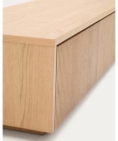 Szafka pod TV w dekorze dębu w naturalnym kolorze 200x30x40 cm Helvine – Kave Home