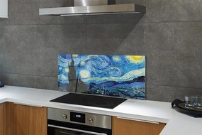 Szklany Panel Gwiaździsta Noc - Van Gogh