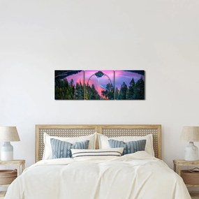 Obraz - Jezioro Tahoe, Sierra Nevada, Kalifornia, USA (z zegarem) (90x30 cm)