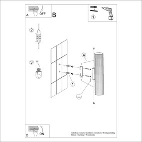 Czarny kinkiet Gleam – Nice Lamps