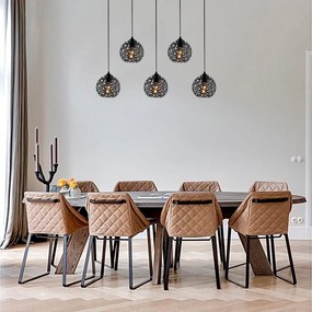 Czarna lampa wisząca ø 17 cm Fellini – Opviq lights