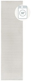 Biały chodnik z szenilu odpowiedni do prania 60x240 cm Elton – Flair Rugs