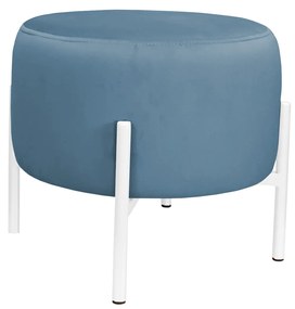 Pufa OLA LOFT ławka podnóżek metal biała MG33