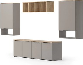 Ściana w salonie szary 80x40x50 wido