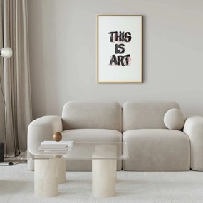 Plakat This Is Art 21x30 cm z ramą złotą z marginesem ARTGEIST B
