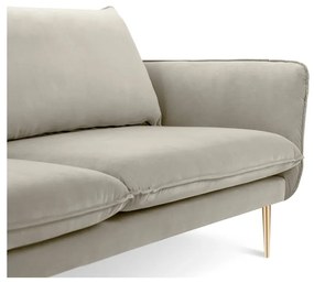 Beżowa aksamitna sofa Cosmopolitan Design Florence, 160 cm