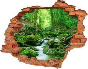 naklejka fototapeta 3D widok Strumień w lesie