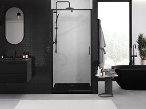 Mexen Exo-R drzwi prysznicowe uchylne 100 cm, transparent, czarne - 819-100-000-70-00